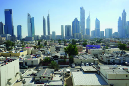 Contrasting Urbanism Human Scale Landscape in the
foreground, and contemporary downtown Dubai in
the background. Image courtesy National Pavilion UAE
– la Biennale di Venezia.
