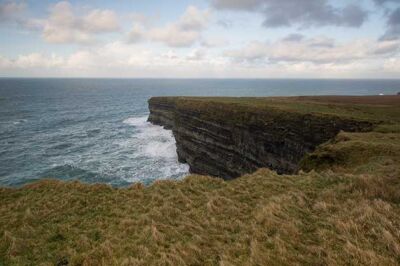 Le scogliere di I Céide Fields nella contea di Mayo in Irlanda