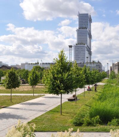 Vue du jardin Martin Luther King
© RPBW, ph. Francesca Avanzinelli