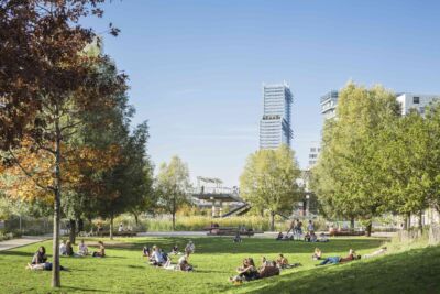 Vue du jardin Martin Luther King © RPBW, ph. Sergio Grazia