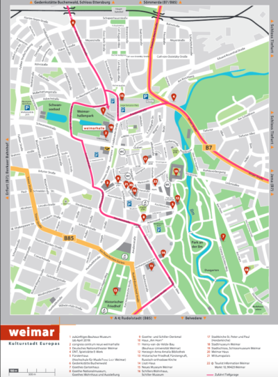 Pianta città Weimar