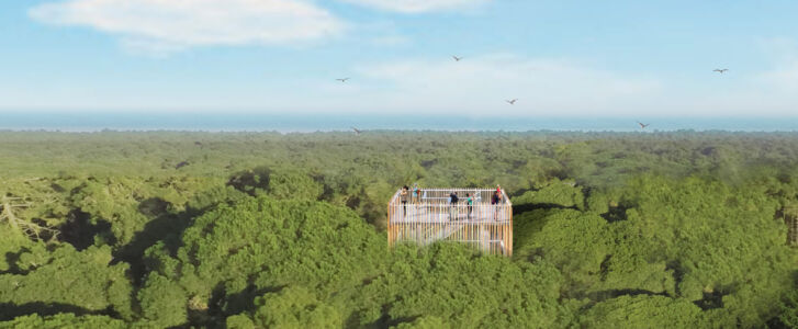 La sommità di una delle torri di osservazione per consentire il raddoppi degli orizzonti di affaccio