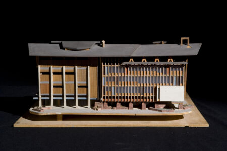 Palazzo Telve e il palazzo delle Poste a Cortina d'Ampezzo, Edoardo Gellner, 1953-55
Modello 1:100
Archivio Edoardo Gellner, Archivio Progetti Iuav
