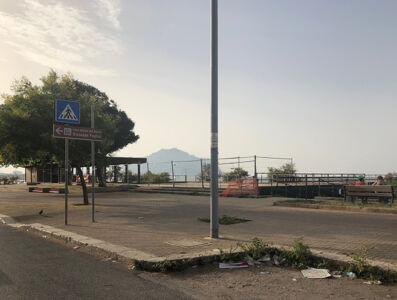 Il monte Pellegrino visto dall'area della Bandita (© Lucia Pierro e Marco Scarpinato)