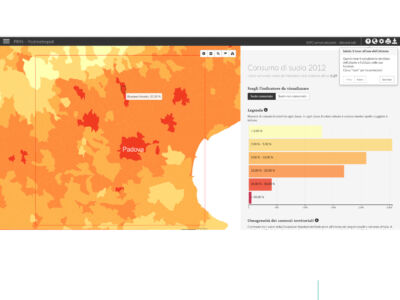 Mappa del consumo di suolo al 2012 nell'area veneta (Atlante dei territori del post-metropolitano)