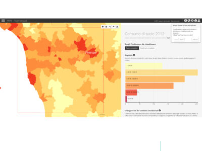 Mappa del consumo di suolo al 2012 nella regione urbana fiorentina (Atlante dei territori del post-metropolitano)