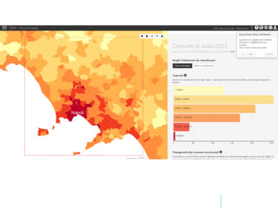 Mappa del consumo di suolo al 2012 nella regione urbana napoletana (Atlante dei territori del post-metropolitano)