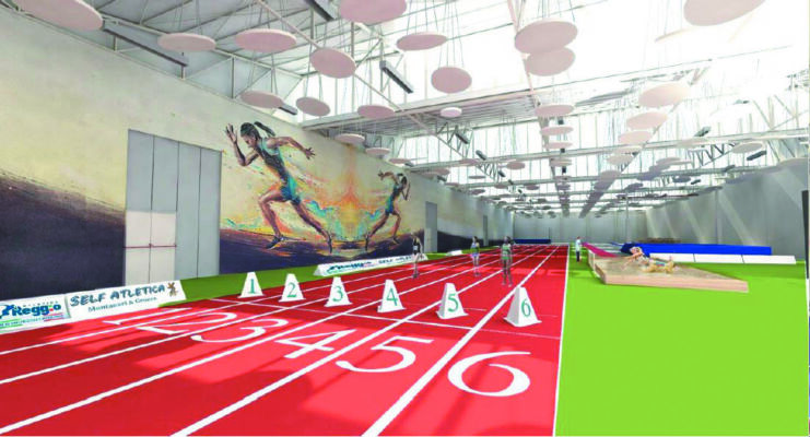 Atletica leggera (progetti di riuso temporaneo degli edifici in via Gioia del gruppo coordinato da Andrea Rinaldi e composto da Livio Beneventi, Elena Cattani, Laura Credidio, Lucio Iotti, Irene Passerini, Anna Scuteri)