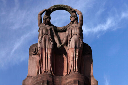 Kunsthalle Mannheim, H. Billing, 1907, dettaglio Kranzträgerinnen