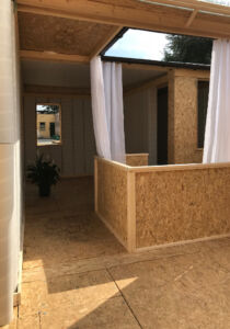 Cart Home. Vista interna verso il patio