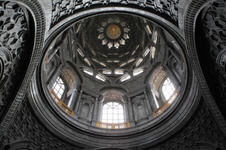 L'interno della cupola restaurata (Foto Daniele Bottallo)