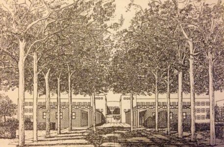 Salvatore Bisogni, disegno per la scuola media nel rione Traiano (Napoli, 1974-1989)