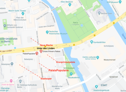 Nella planimetria di Berlino googlemaps