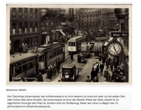 Com'era Chemnitz ai primi dell'Ottocento, scorcio della Johannisplatz (©Bundesarchiv)