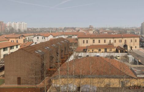 Opere di nuova costruzione: Roberto Mascazzini e Gino Guarnieri, Sei case in linea - Sesto S. Giovanni (Mi)