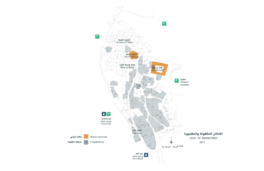 Condizioni di abbandono del centro storico di Abwein nel 2011