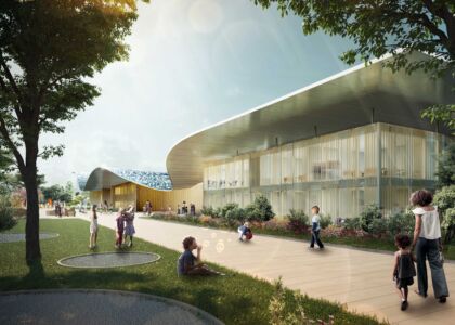 Progetto vincitore del concorso per il nuovo polo scolastico a San Lazzaro di Savena (© Mario Cucinella Architects)