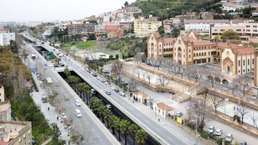 Tratto della Ronda de Dalt interessato dal progetto di copertura parziale