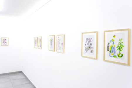 Scorcio dell'allestimento della mostra "Rompete le righe!"