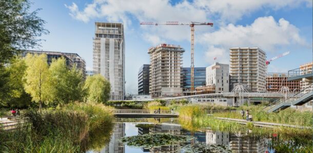 il settore ovest, visto dal parco Martin Luther King, in cantiere (© Sergio Grazia)