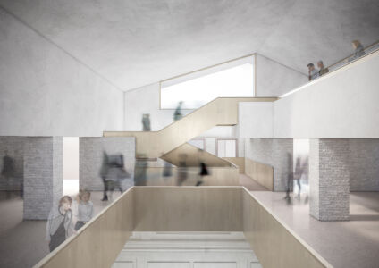 Procuratie Vecchie, terzo piano, rendering volume centrale, credits DCA