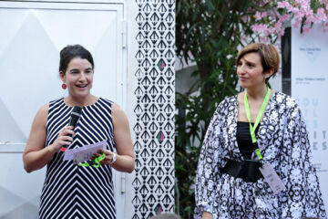 Lilian de Valcourt - Ayala e Florinda Saieva nella talk di apertura (©Farm Cultural Park)