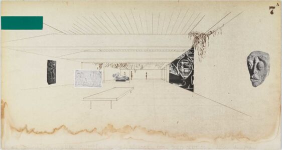 Padiglione della Norvegia all'Esposizione Universale di Bruxelles, 1958. Collage, carta e cartone, 46,3 x 86,7 cm, 1957 ca. (© Sverre Fehn, Nasjonalmuseet, The Architecture Collections)