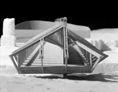 Progetto per il Museo civico di Rørås, Norvegia, 1979-80. Modello di studio (© Teigens Fotoatelier, Norsk Teknisk Museum)