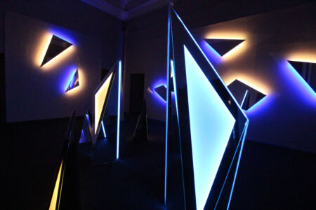 Nanda Vigo, “Galactica 2” e “Trigger of the space” (foto Marco Poma - Courtesy Archivio Nanda Vigo)