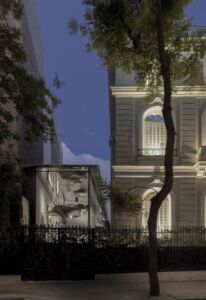 La villetta del 1912 e il nuovo padiglione (foto Luis Asín - courtesy Norman Foster Foundation)