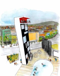 “Red Bar in the Sky” (Courtesy of BOLLES+WILSON GmbH & Co. KG)