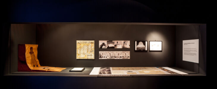 L'allestimento inerente il progetto per la Valle dei Budda di Bamiyan (foto Francesco Girardini)