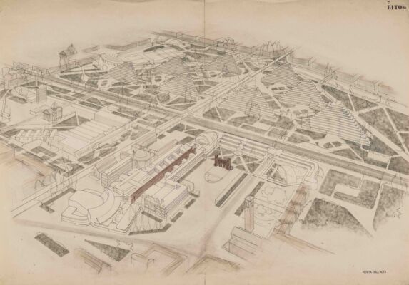 Paolo Soleri, progetto per il centro di Torino (tesi di laurea)