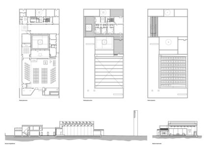 TAMassociati, Chiesa della Resurrezione al Varignano, Viareggio. Planimetria e prospetti