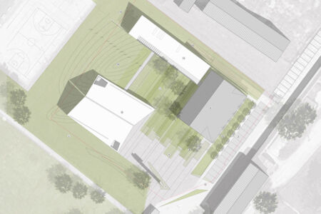 Chiesa del Buon Ladrone a San Lazzaro di Savena. Planimetria coperture