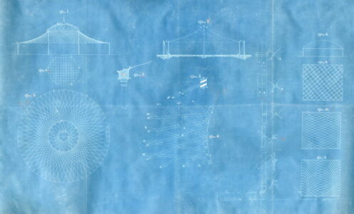 Vladimir Shukhov, sistema di rivestimento a rete (1895 - Archivio RAS)