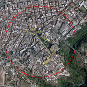 Laterza - Veduta aerea del sito di progetto