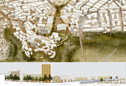 Secondo classificato: “LA3: a Productive Square” (Fabiana Cortolezzis, Giada Thuong Campigotto, Andrea Babolin e Francesco Bortolato)