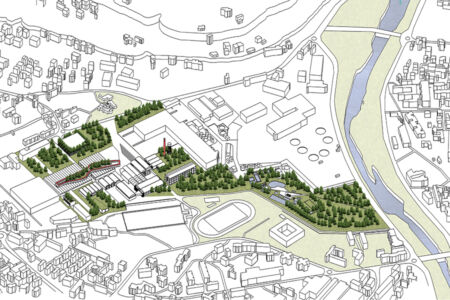 Secondo classificato: «Lung hub. An ecosystem for the urban regeneration of Verbania» (Grazia Carioscia con Alice Barreca, Sarah Damiana Russo, Ambra Seghesio e Guido Pavia)