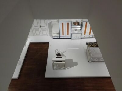 La struttura del Leopold Museum, progettato da Ortner&Ortner, permette un'integrazione con il contenuto dell'esposizione, ©Flavia Foradini