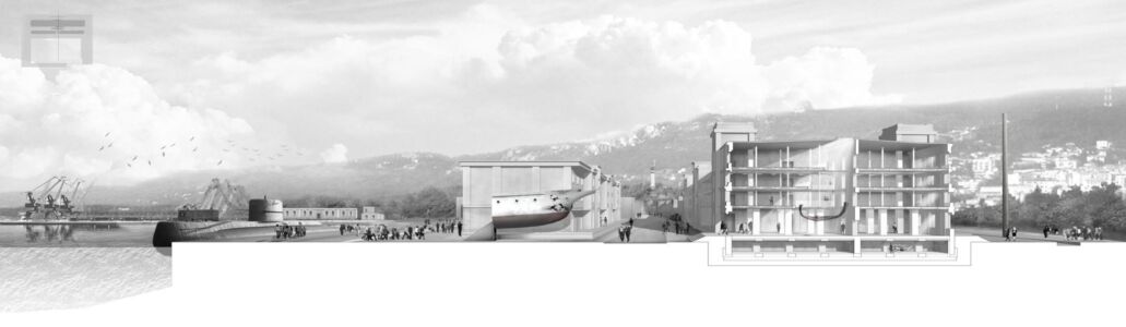 Guillermo Vazquez Consuegra (capogruppo): sezione di progetto per il Museo del mare