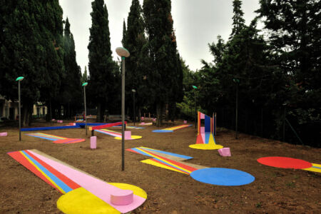 A Salandra dal negletto campo da minigolf nasce un nuovo playground (foto Federica Cornalba)