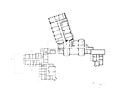 Pianta del Sanatorium Dr. Barner progettato da Albin Müller e restaurato da David Chipperfield, Braunlage/Harz, Germania, 2007–2017, (©David Chipperfield Architects Ltd)