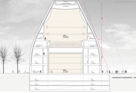 Sezione del konzerthaus progettato da Cucruwitz e Nachbaur (© 2020, konzerthaus münchen)