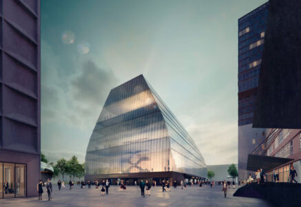 Il progetto di Cucruwitz e Nachbaur per il nuovo tempio della musica che sorgerà nell'area del Werksviertel (© 2020, konzerthaus münchen)