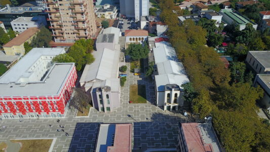 Teatro nazionale di Tirana, vista aerea del complesso (fonte: Europa nostra)