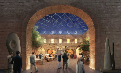 Render del progetto di Manoel Island: il palazzo vecchio (©MIDI plc)