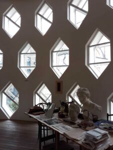 Immagine odierna dell'interno della Mel’nikov Dom a Mosca (©Alessandro Colombo)