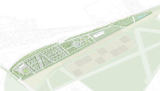 Michel Desvignes e Lambert Lénack, planimetria di progetto del quartiere Pion