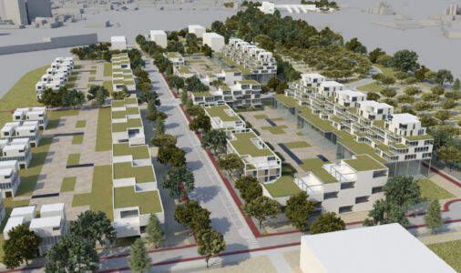 Masterplan del primo concorso: l'isolato residenziale (© Studio Performa A+U)